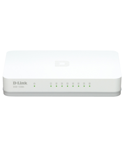 Коммутатор D-Link DGS-1008A, 8×1 Гбит/с, неуправляемый