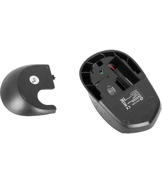 Мышь беспроводная Oklick 488MW серый/черный, 1600 dpi, радиоканал, USB, кнопки - 4