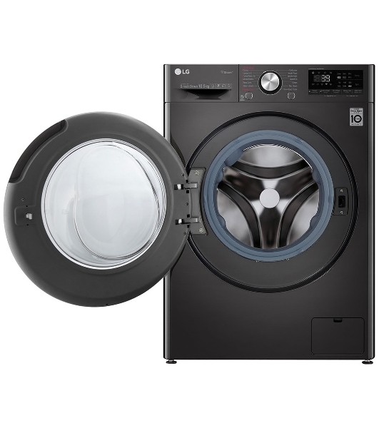Стиральная машина LG F4V9RWP2E черный, загрузка фронтальная 10.5 кг, 1400 об/мин, класс A+++