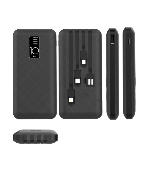 Портативный аккумулятор Rexant Power Bank (аккумуляторная батарея) 10000 mAh, черное