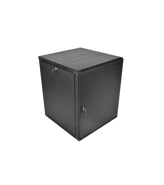 Шкаф телекоммуникационный настенный разборный ЦМО ЭКОНОМ 12U (600 x 350) дверь металл, черный (ШРН-Э-12.350.1-9005)