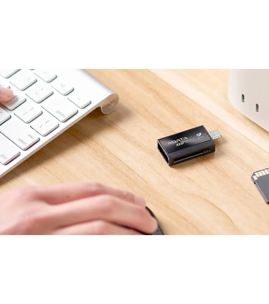 Внешний SSD ADATA SC730, 1TB, USB 3.2 Gen 2 Type-A/Type-C, R/W 600/600, черный