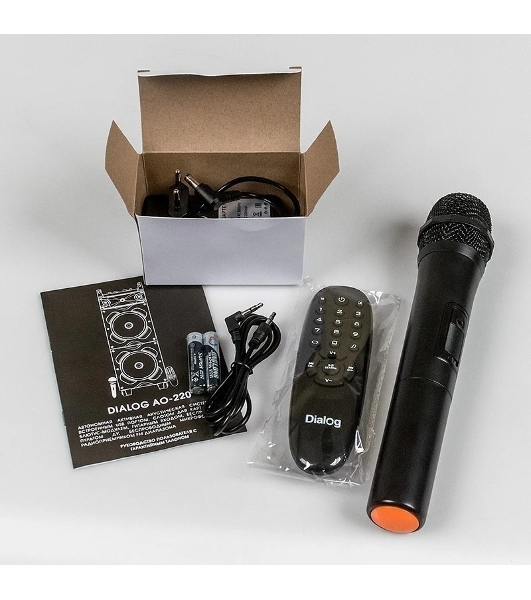 Акустическая колонка Dialog Oscar AO-220 1.0, 100W RMS, Караоке с беспр. микр, BT/FM/USB/SD/GT