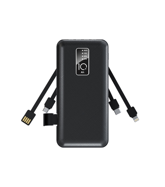 Портативный аккумулятор Rexant Power Bank (аккумуляторная батарея) 10000 mAh, черное
