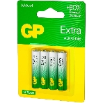 Батарея GP Extra Alkaline 24AXA21-2CRSBC4 AAA (4шт) блистер, фото2
