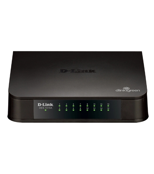 Коммутатор D-Link DES-1016A, 16×100 Мбит/с, неуправляемый