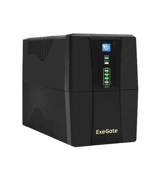 Источник бесперебойного питания ExeGate EP285473RUS Power Back BNB-850.LED.AVR.C13.RJ 850VA/480W, LED, AVR,4*IEC-C13, RJ45/11, черный