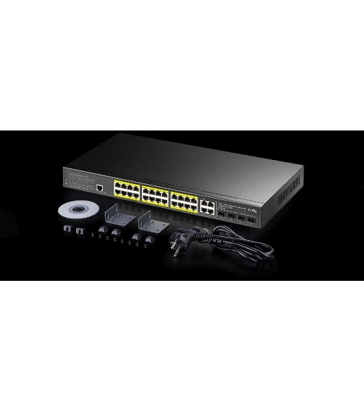 Коммутатор Cudy GS2028PS4-300W, 24×1 Гбит/с, 4×1 Гбит/с SFP