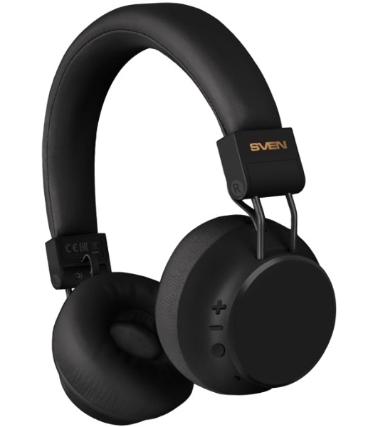 Беспроводные/проводные наушники Sven AP-B710MV черный, полноразмерные, Bluetooth + Jack 3.5 мм, складная конструкция, до 22 ч