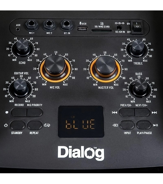 Акустическая колонка Dialog Oscar AO-220 1.0, 100W RMS, Караоке с беспр. микр, BT/FM/USB/SD/GT