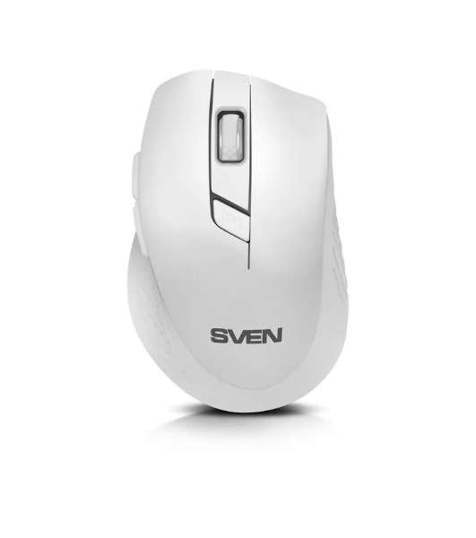 Мышь беспроводная SVEN RX-425W белый, 1600 dpi, радиоканал, USB, кнопки - 6
