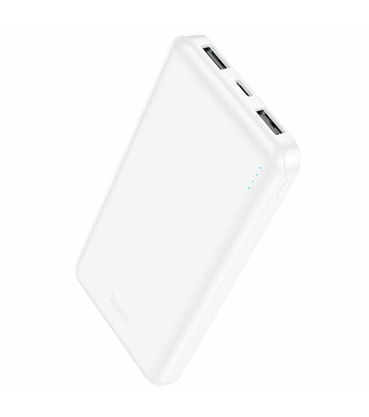 Портативный аккумулятор Hoco J100 High-ranking 10000mAh 2.1A 2xUSB-A белый (J100 HIGH-RANKING WHITE)