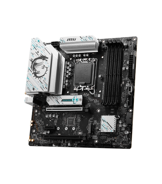 Материнская плата MSI B760M GAMING PLUS WIFI, LGA 1700, Intel B760, 4xDIMM DDR5, 4xSATA, 2xM.2, 1xPCI-E 4.0 x16, 1xPCI-E 3.0 x1, 2xHDMI, 2xDP, 1x 2.5Gb LAN, 2xUSB-A 3.2 Gen 2, 4xUSB 2.0, Micro-ATX
