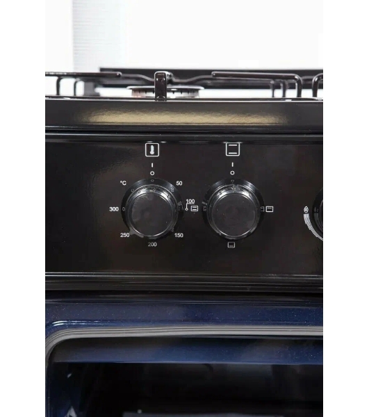 Плита комбинированная VESTA Valencia VGE 50 10-E черный, конфорок 4 газовых, духовка 52 л, 50 см x 85 см x 57 см