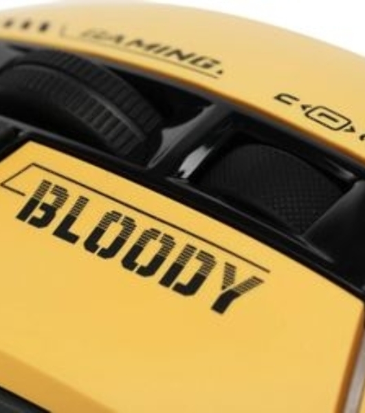 Мышь проводная A4Tech Bloody W95 Max Sports желтый/серый, 12000 dpi, USB, кнопки - 10
