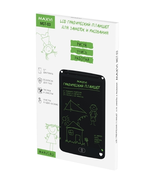 LCD планшет для заметок и рисования Maxvi MGT-03