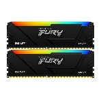 Оперативная память Kingston Fury Beast, DDR4, 32GB (2x16GB), 3200MHz, CL16, DIMM, с радиатором, RGB, черный, фото 1