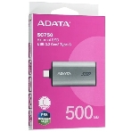 Внешний SSD ADATA SC750, 500Gb, USB 3.2 Gen 2 Type-C, R/W 1050/1000, черный, фото2