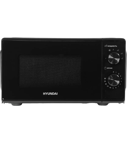 Микроволновая печь Hyundai HYM-M2045 черный, 20 л, 700 Вт, переключатели - поворотный механизм