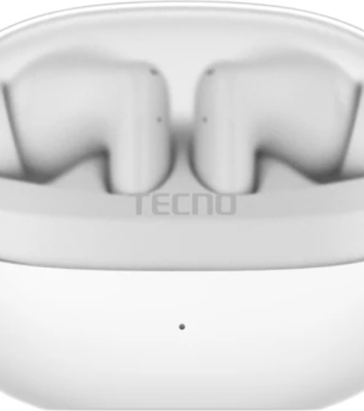 Наушники TWS Tecno Buds 4 белый, внутриканальные, Bluetooth, до 6 ч