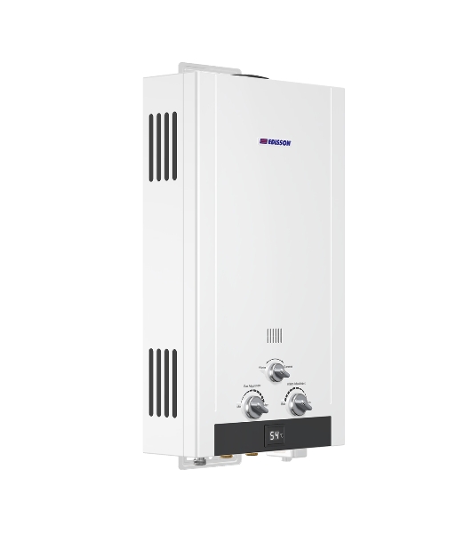 Водонагреватель газовый Edisson HEAT H 20 D белый, проточный, 10 л/мин, 20 кВт, газ-контроль