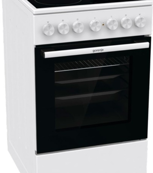 Плита электрическая Gorenje GEC5B41WG белый, конфорок 4 электрических, духовка 62 л, 50 см x 85 см x 59.4 см