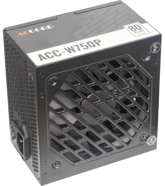 Блок питания Accord ACC-W750P, 750Вт, 80 PLUS WHITE, 120мм, черный