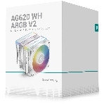 Кулер для процессора DEEPCOOL AG620 WH ARGb V2 LGA20XX/1700/1200/115X/AM5/AM4 (9шт/кор, TDP 260W, PWM, ARGb DUAL Fan 120мм, 6 тепл. трубок, белый) RET, фото2