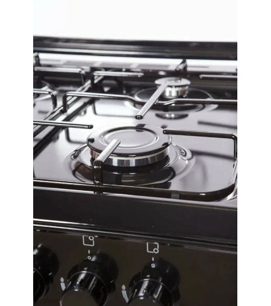 Плита комбинированная VESTA Valencia VGE 50 10-E черный, конфорок 4 газовых, духовка 52 л, 50 см x 85 см x 57 см
