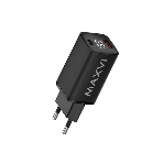 Сетевое зарядное устройство Maxvi A402PD LED 33W, 1xUSB-A, 1xUSB-C, черный, фото 1