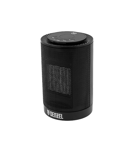 Тепловентилятор керамический Denzel DTFC-1200, черный, 600/1200 Вт, 12 м2, 3 режима, термостат