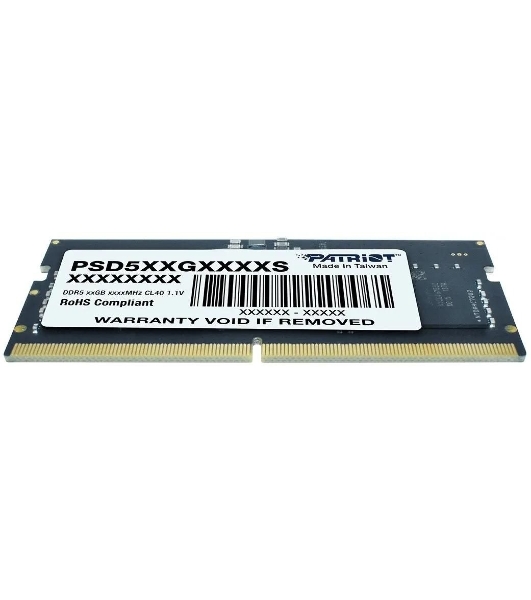 Оперативная память Patriot Signature, DDR5, 8GB (1x8 GB), 5600 MHz, CL46, SO-DIMM