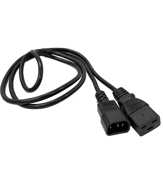 Шнур питания Lanmaster LAN-PP19/14-1.5-BK C19-С14 проводник.:3x0.75мм2 1.5м 220В 10А черный