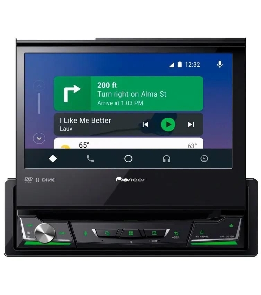 Автомагнитола Pioneer AVH-Z7250BT, 1 DIN, CD, Bluetooth, USB Type-A, AUX, CarPlay, пульт ДУ, съёмная панель