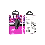 Сетевое зарядное устройство Hoco 30Вт, 3А, QC3.0/PD, 1хUSB, 1хType-C, CS23A, черный, коробка, фото2