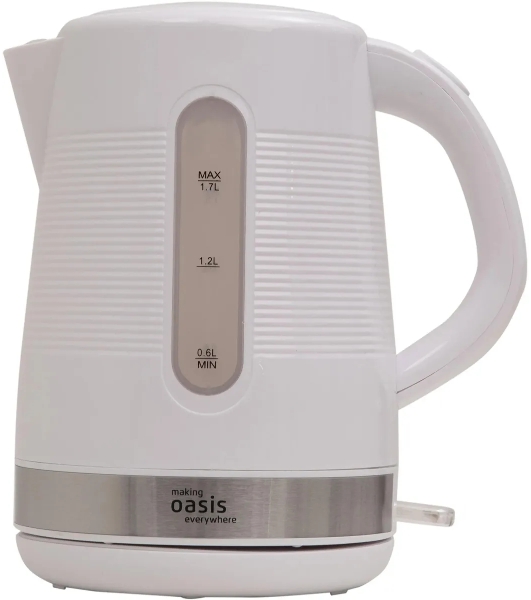 Чайник электрический Oasis making everywhere K-1PW 1.7 л, 2200 Вт, белый