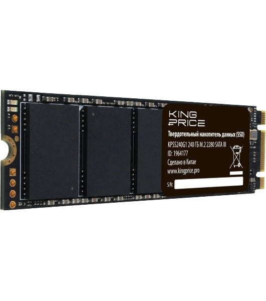 Накопитель SSD KingPrice KPSS240G1, 240Gb, M.2 2280, SATA-III, R/W 500/420