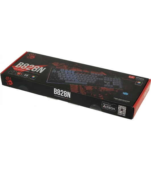 Клавиатура проводная A4Tech Bloody B828N USB черный/серый