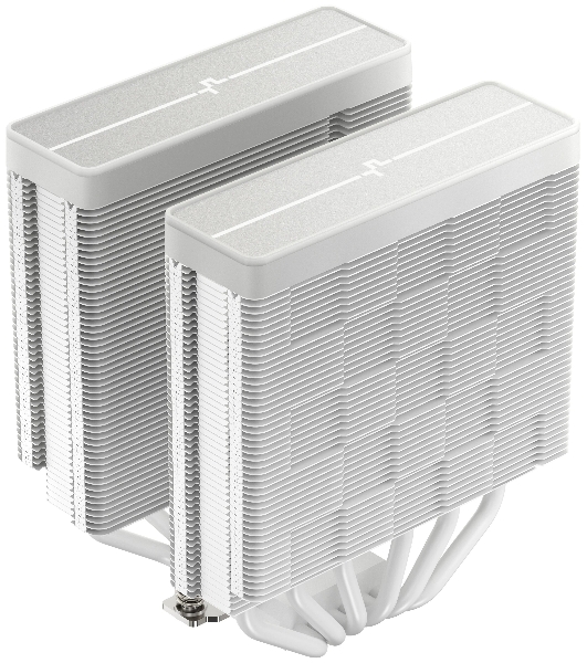 Кулер для процессора DEEPCOOL AG620 WH ARGb V2 LGA20XX/1700/1200/115X/AM5/AM4 (9шт/кор, TDP 260W, PWM, ARGb DUAL Fan 120мм, 6 тепл. трубок, белый) RET
