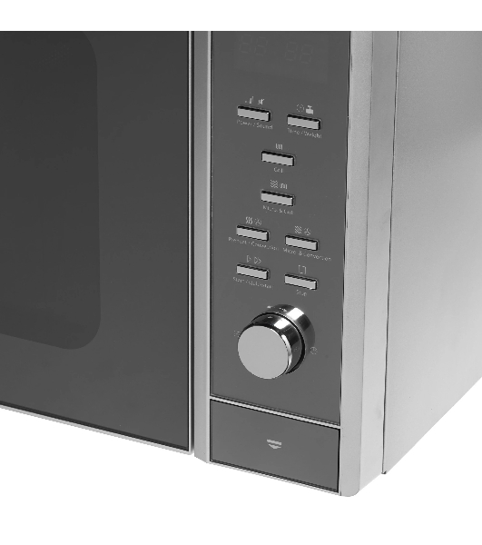 Микроволновая печь CASO MCG 30 Ceramic Chef серебристый, 30 л, 900 Вт, переключатели - кнопки, поворотный механизм
