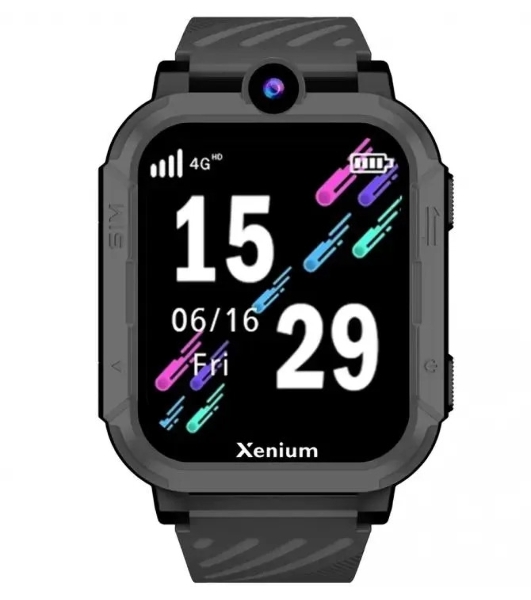 Детские умные часы Xenium W600, 1.83', IPS, LBS, Wi-Fi, IP67, темно-серый