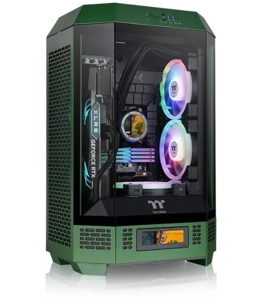 Компьютерный корпус Thermaltake The Tower 300 Racing Green зеленый без БП miniITX 8x120мм 6x140мм 2xUSB 3.0 audio bott PSU