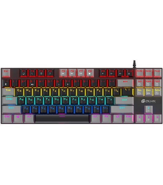 Клавиатура Oklick K600X проводная, USB Type-A, серый