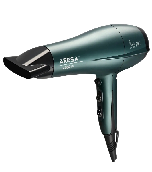 Фен ARESA AR-3218 зеленый, 2200 Вт, ионизация