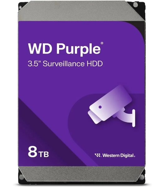 Жесткий диск Western Digital 8Tb Purple SATA III, 5640- rpm, 256Mb, 3.5'
