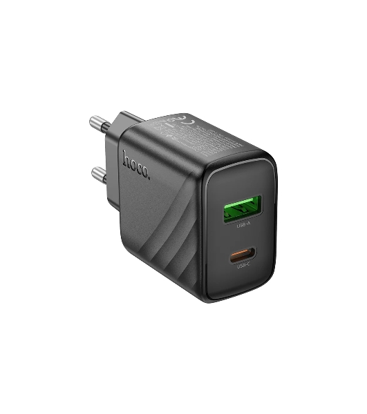 Сетевое зарядное устройство Hoco 30Вт, 3А, QC3.0/PD, 1хUSB, 1хType-C, CS23A, черный, коробка