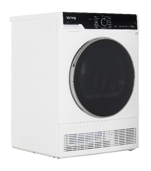 Сушильная машина Korting KD 60L97 белый, 10 кг, сушка - конденсационная, программ - 15, 59.6 x 84.5 x 63.9 см