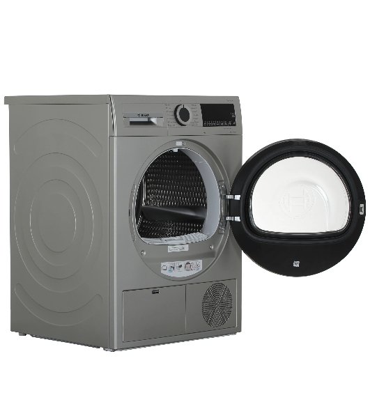 Сушильная машина Bosch WQG1420XME серый, 9 кг, сушка - конденсационная, программ - 15, 59.8 x 84.2 x 64.8 см