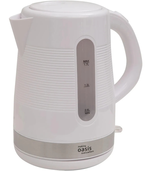 Чайник электрический Oasis making everywhere K-1PW 1.7 л, 2200 Вт, белый