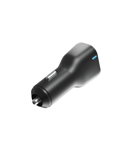 Автомобильное зарядное устройство OLMIO Type-C + USB, 20W, PowerDelivery, QuickCharge3.0, черное
